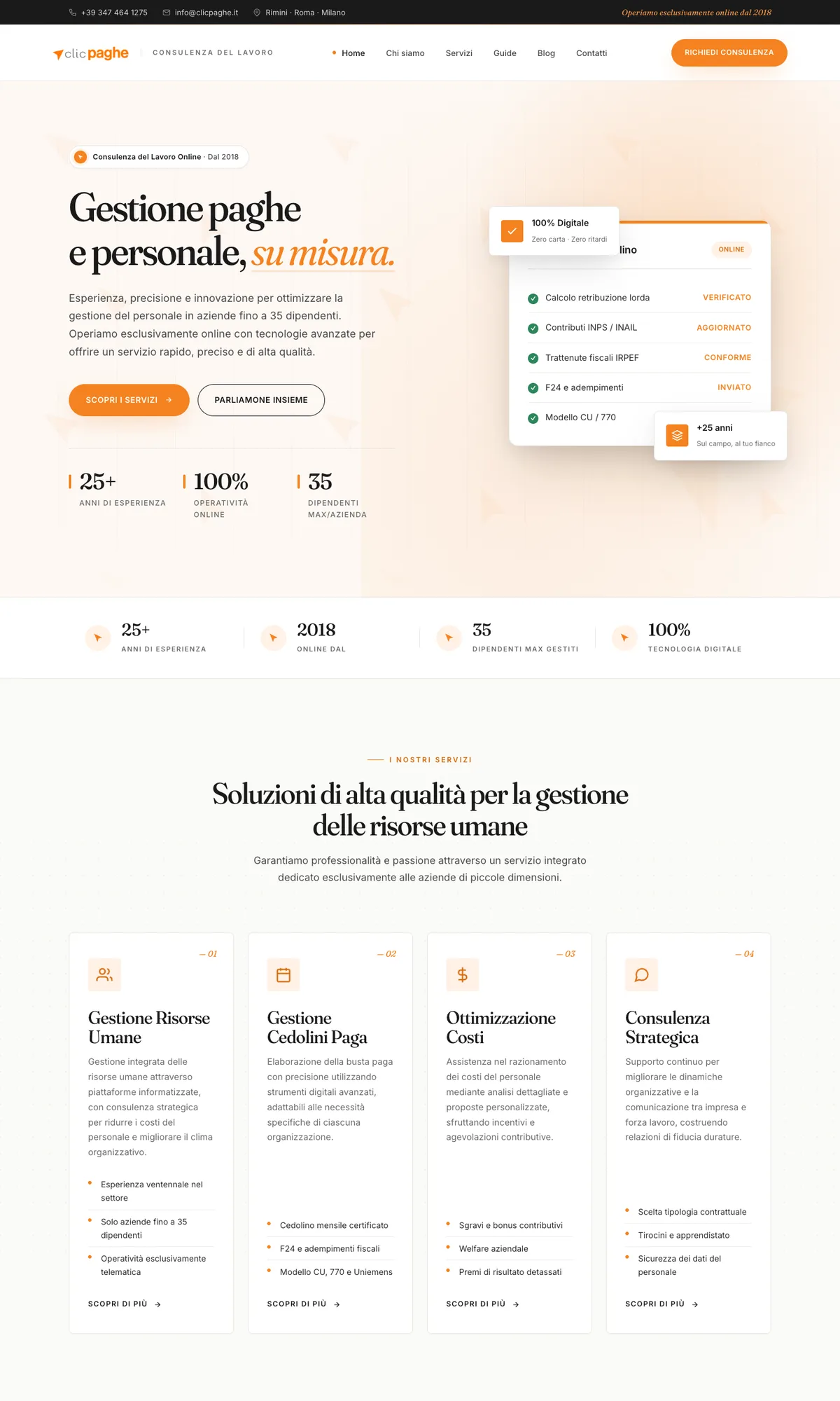Homepage Clicpaghe su desktop